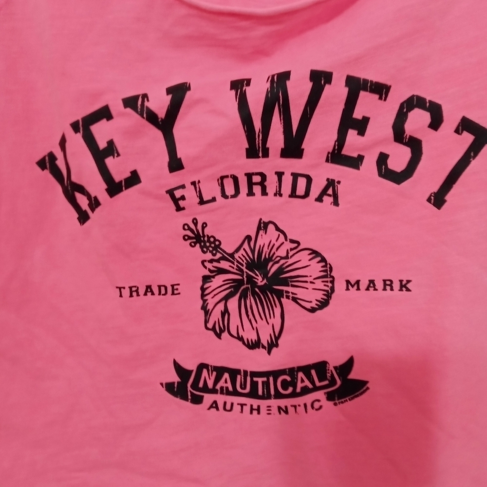 US Apparel sheer loose slouchy Key West Tourist T shirt crop top.